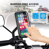 Waterproof Mobile Holder Mirror Mount - Black