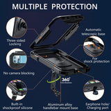 Waterproof Mobile Holder Mirror Mount - Black